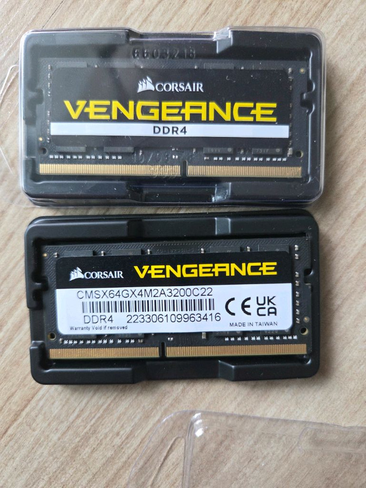 ddr4 pc3200 커세어 램 32기가 두개 64기가. 두 개 가격 40만원 이미지