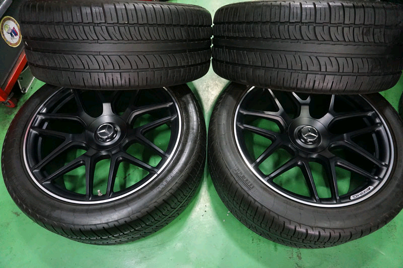 벤츠 지바겐 G63 AMG 에디션 22인치 정품 중고 휠 타이어 세트. 이미지
