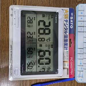 사토 대형 디지털 온습도계, 최고최저, PC-5400TRH 이미지
