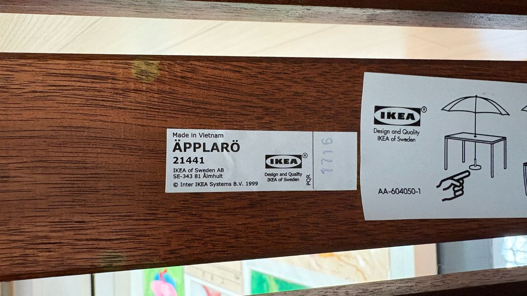 이케아 APPLARO 애플라뢰 야외테이블 의자세트 이미지