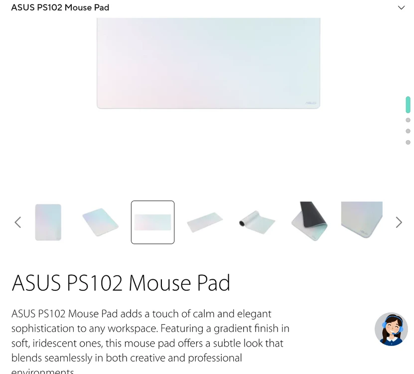 ASUS 마우스패드 PS102 (새상품) 900400 장패드 이미지