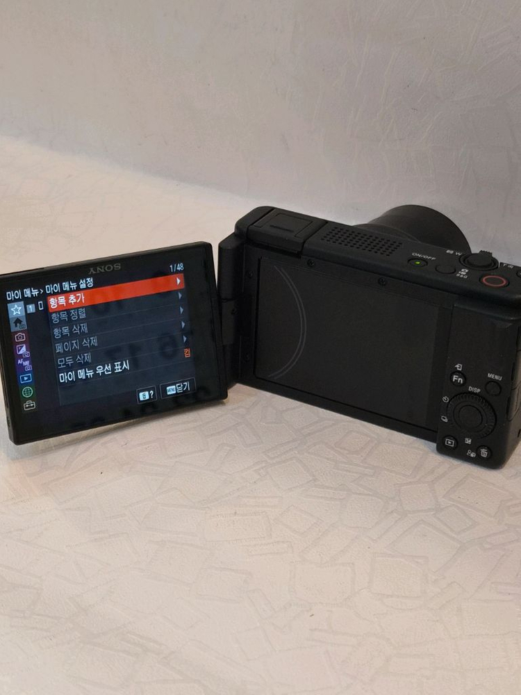 소니정품 ZV-1M2 브이로그 불랙 카메라 이미지