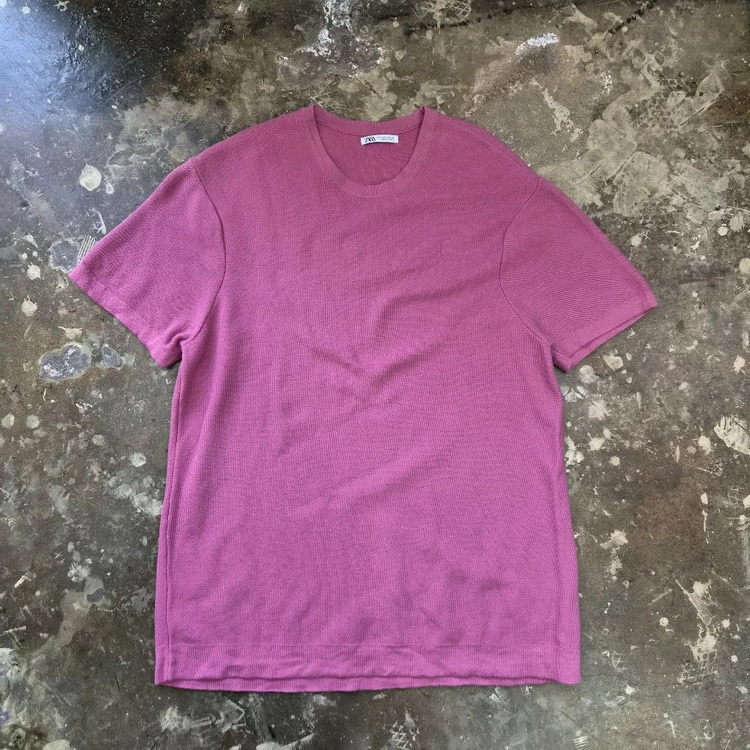 L) ZARA 자라 반팔 니트 티셔츠 이미지