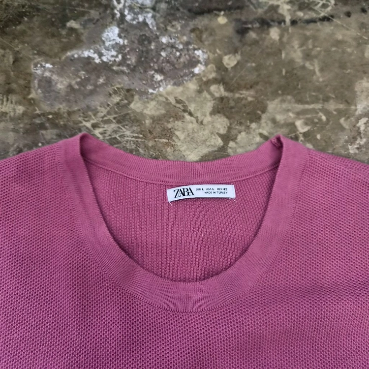 L) ZARA 자라 반팔 니트 티셔츠 이미지