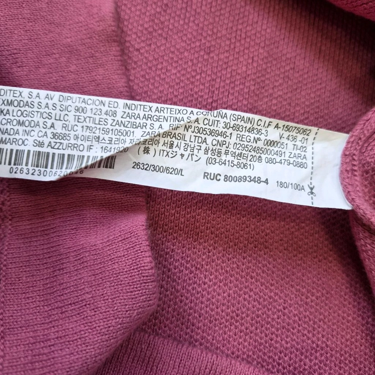 L) ZARA 자라 반팔 니트 티셔츠 이미지