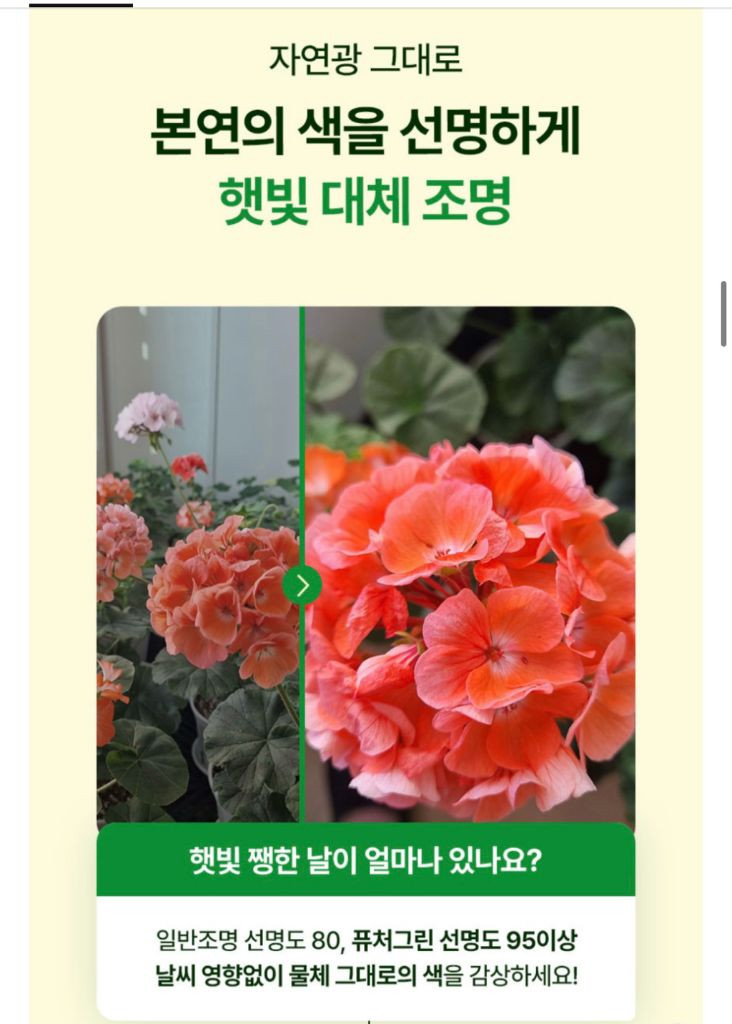 퓨쳐그린 식물등 확산형 LED 17w 주백색 밝은전구색 퓨처그린 이미지