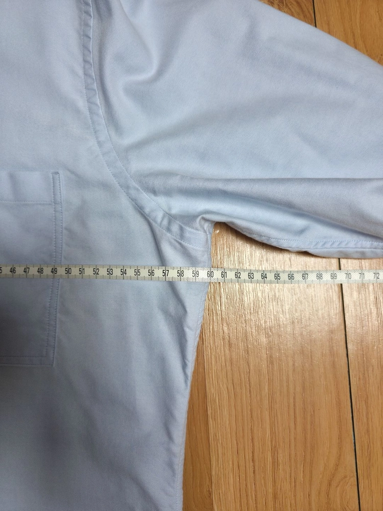 [새상품급] 버버리 CLAVERDON 로고 자수 코튼 셔츠 L (PALE BLUE) 구성품 포함 이미지