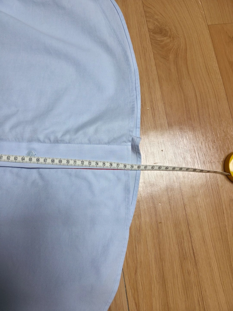 [새상품급] 버버리 CLAVERDON 로고 자수 코튼 셔츠 L (PALE BLUE) 구성품 포함 이미지