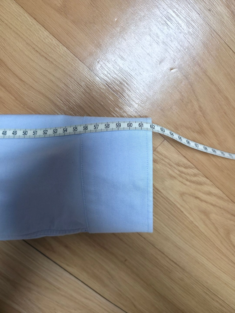 [새상품급] 버버리 CLAVERDON 로고 자수 코튼 셔츠 L (PALE BLUE) 구성품 포함 이미지