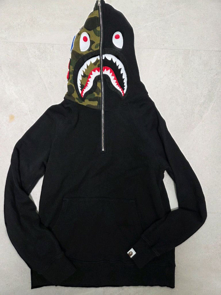에이프(BAPE) 샤크 하프 카모 하프 집업 후드 이미지