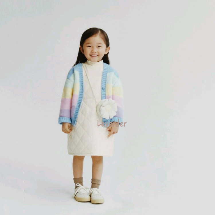자라 베이비 아기 무지개떡 한복 니트가디건 18-24M 이미지