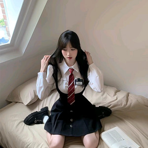 명문 사립고 청순 원피스세트 졸사 제복 개화기 프레피룩 Y2K ses 이미지