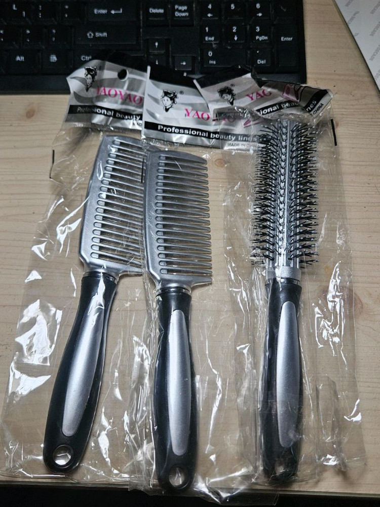 (일괄3개)YAOYAO 빗세트 (롤빗 + 가르마빗) 이미지