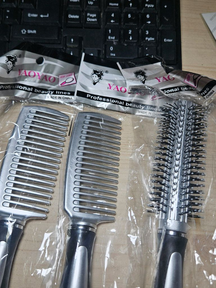 (일괄3개)YAOYAO 빗세트 (롤빗 + 가르마빗) 이미지