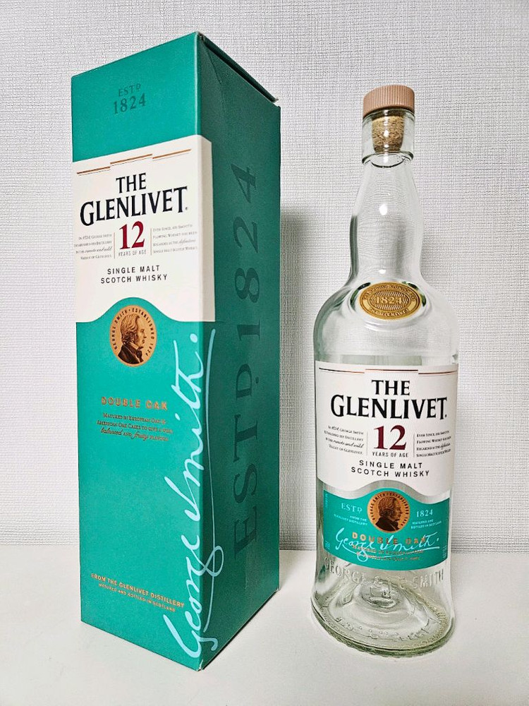 더 글렌리벳 12년산 양주 whisky 공병 빈병 술병 이미지