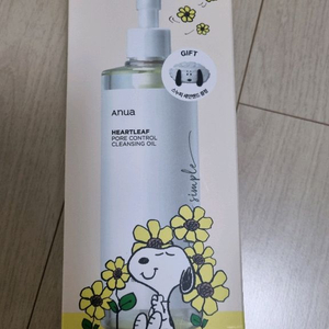 아누아 어성초 포어 클렌징 오일 350ml 대용량 새상품 스누피 세안밴드 이미지