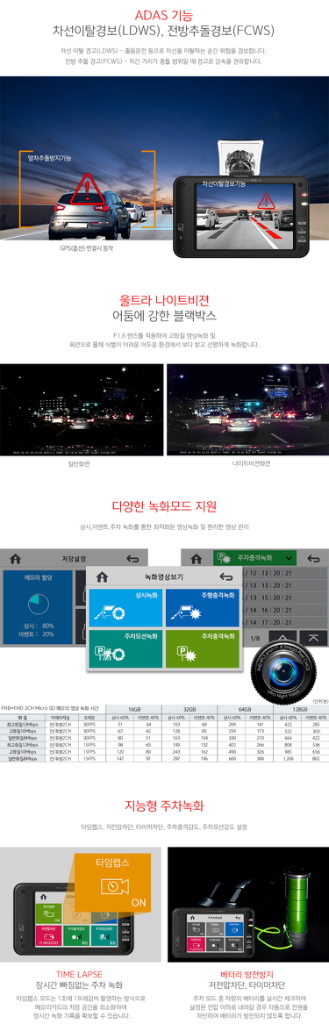 (특가) 유니크500 블랙박스 (32GB, GPS) 이미지