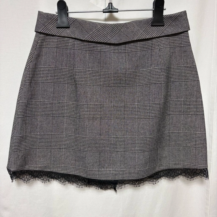 [m]자라 베이직 체크 랩스커트 이미지