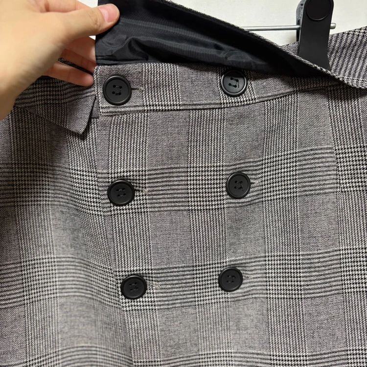 [m]자라 베이직 체크 랩스커트 이미지