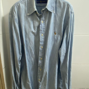 남성 폴로 데님 L 샴브레이 청셔츠 랄프로렌 청남방 Polo Ralph Lauren 이미지