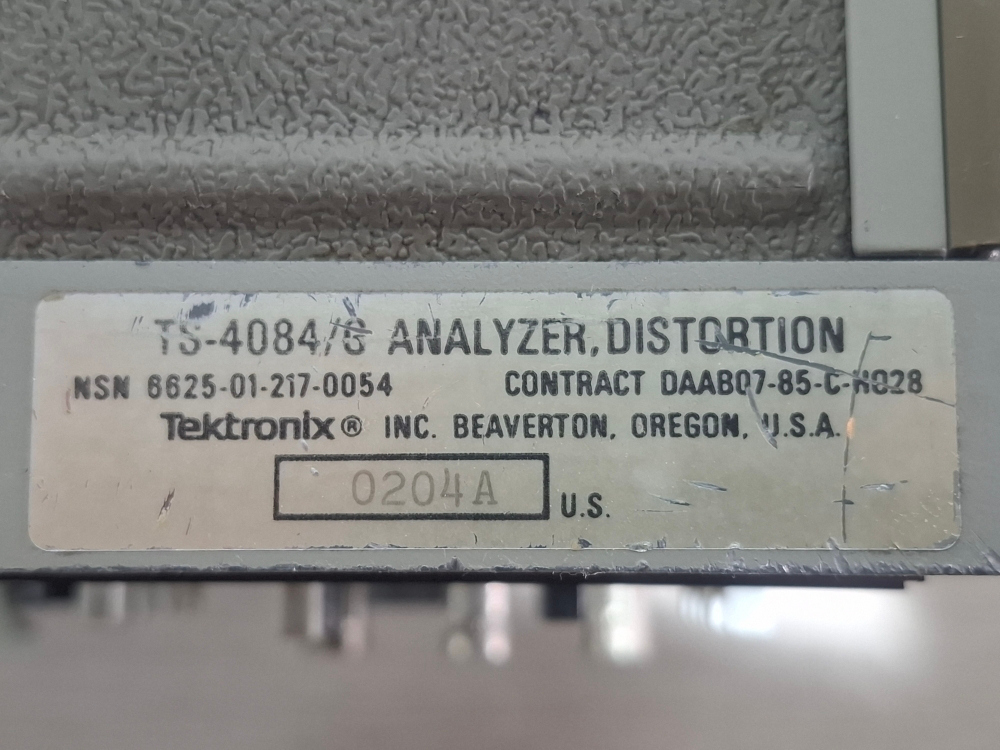 Tektronix DA 4084 Programmable Distortion Analyzer 왜곡 분석기 이미지