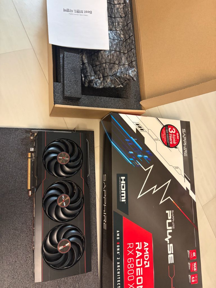 Sapphire PULSE AMD Radeon RX 6800 XT 사파이어 펄스 그래픽카드 16GB 박스셋 이미지
