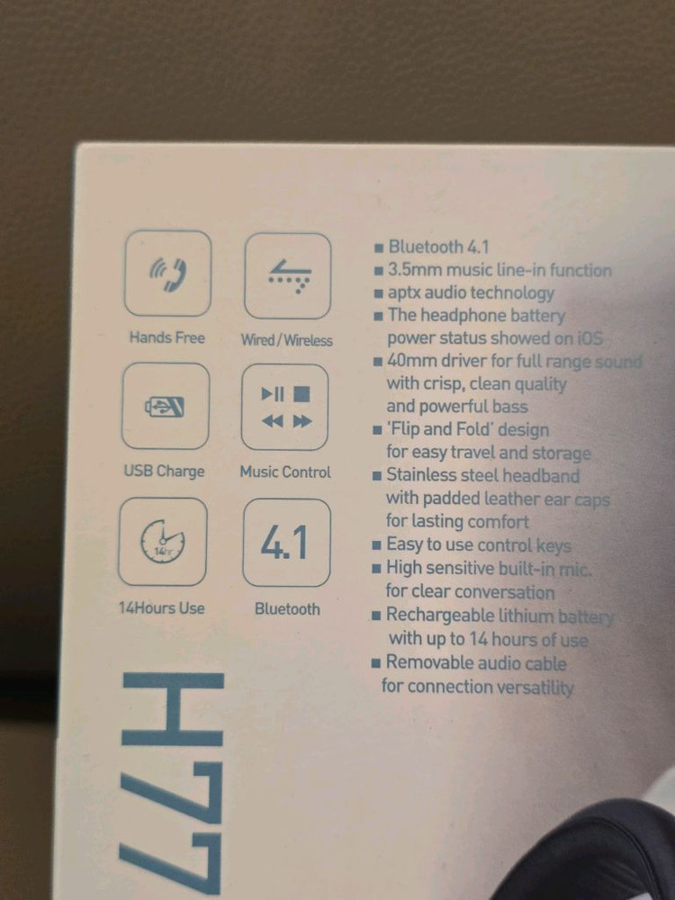 브리츠 H770BT 노이즈캔슬링 블루투스 포터블 스테레오 헤드폰 ANC 무선 헤드폰 이미지