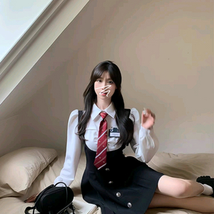 명문 사립고 원피스세트 졸사 컨셉 제복 개화기 프레피 Y2K 이미지