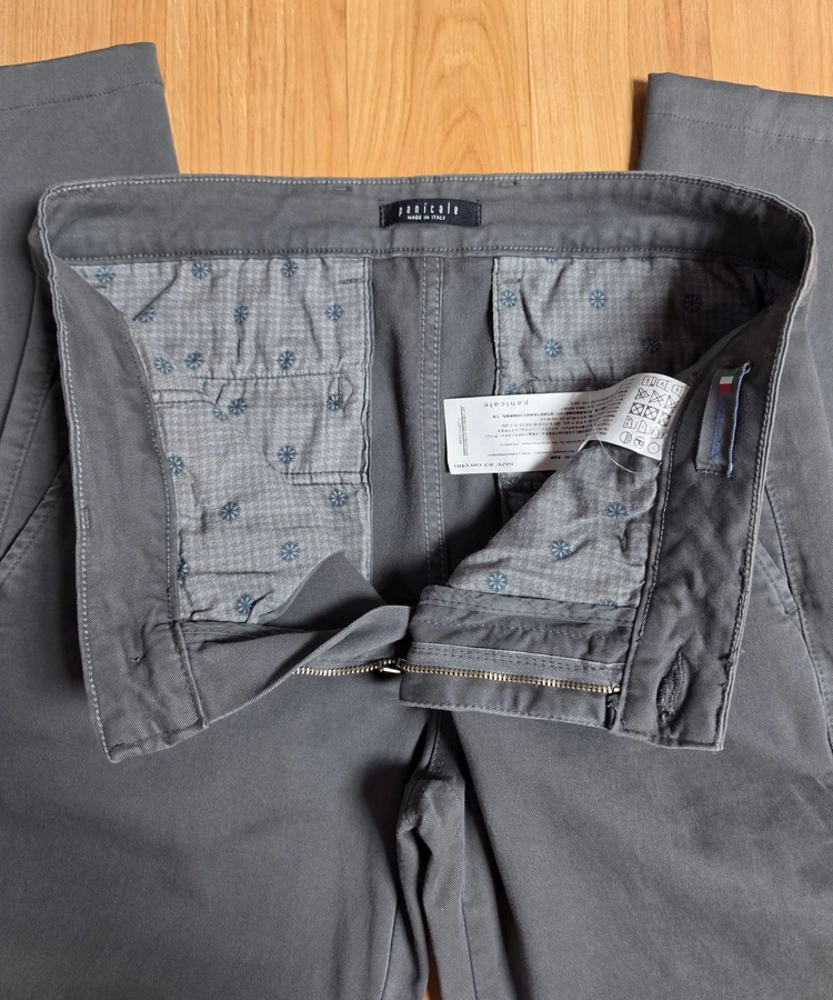 파니깔레 [Panicale] 새상품 이태리 코튼 팬츠 차콜그레이 48 (32~33) / Made in Italy 이미지