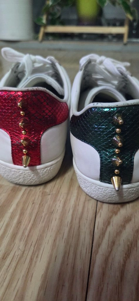 GUCCI 구찌 스니커즈 진주 장식 스터드 여자 에이스 운동화 여성 240 이미지