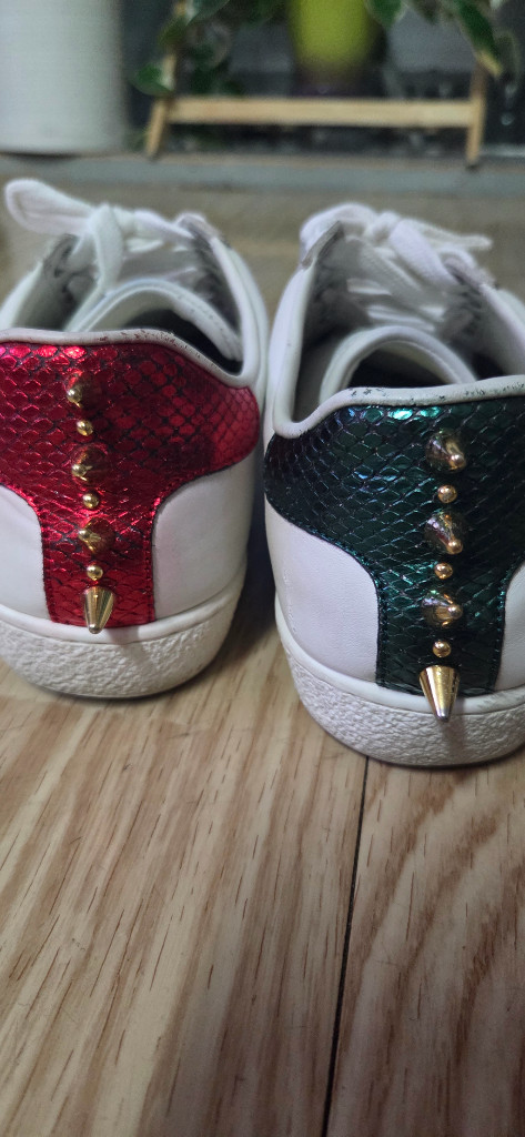 GUCCI 구찌 스니커즈 진주 장식 스터드 에이스 운동화 여성 240 이미지