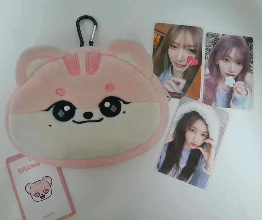 4종 일괄 덤드림) 아이브 이서 정품포카 3장과 이서 미니브 이랑이 파우치 이미지