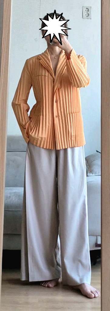 이세이미야케 플리츠플리즈 ISSEYMIYAKE 플리츠 자켓+일본제팬츠 이미지