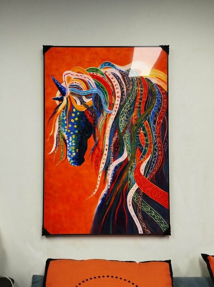 대형 그림 액자 인테리어소품 그림액자 말그림 말액자 고급스러운 추상화 캔버스 거실 벽 인테리어용 대형 2p 세트 이미지