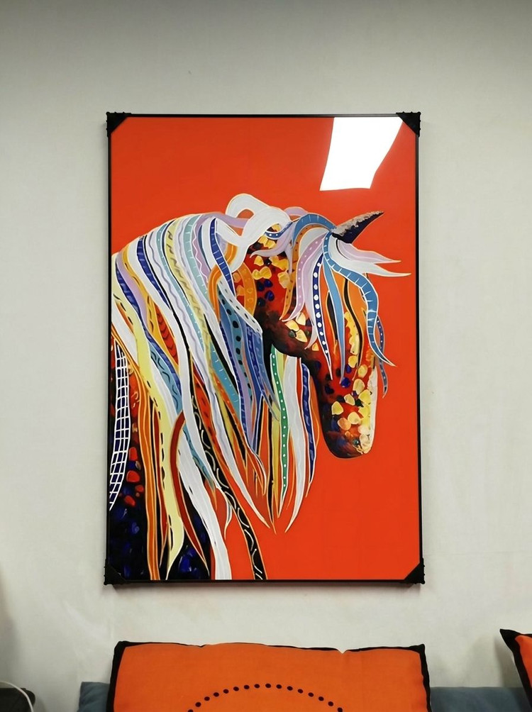 대형 그림 액자 인테리어소품 그림액자 말그림 말액자 고급스러운 추상화 캔버스 거실 벽 인테리어용 대형 2p 세트 이미지