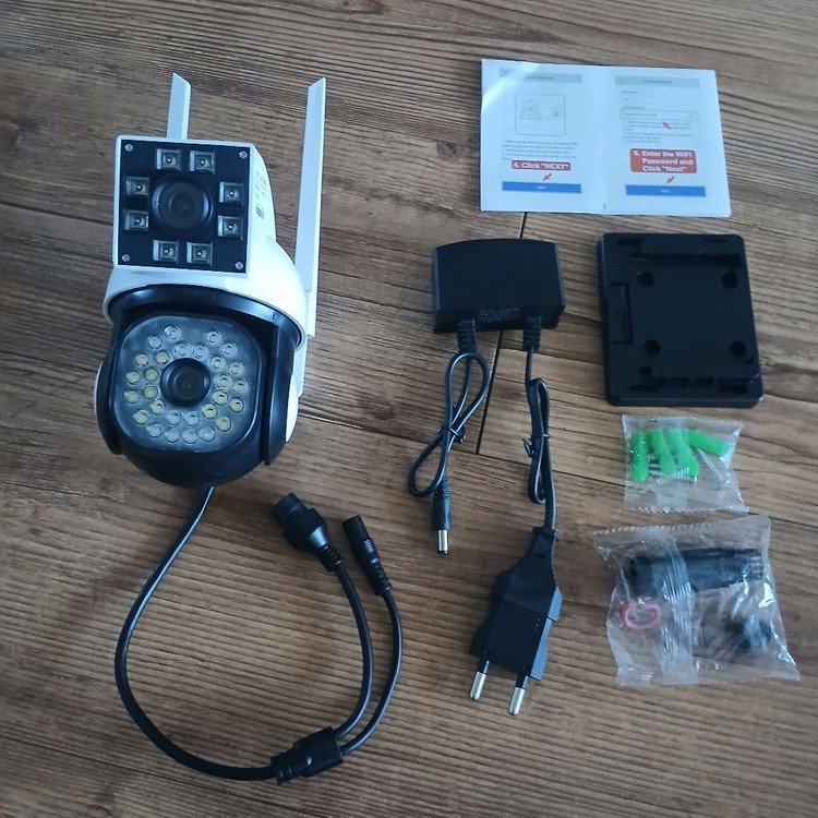 새상품)wifi cctv 360도 실외방수 듀얼카메라 홈캠 이미지