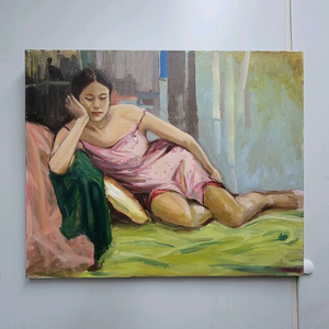 최정희작가 유화그림 15호 여인12 이미지