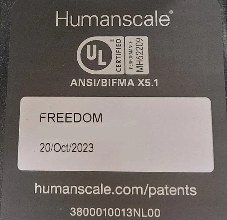 휴먼스케일 프리덤 패브릭 의자 (Humanscale Freedom Task Fabric Chair, CORDE4) 이미지