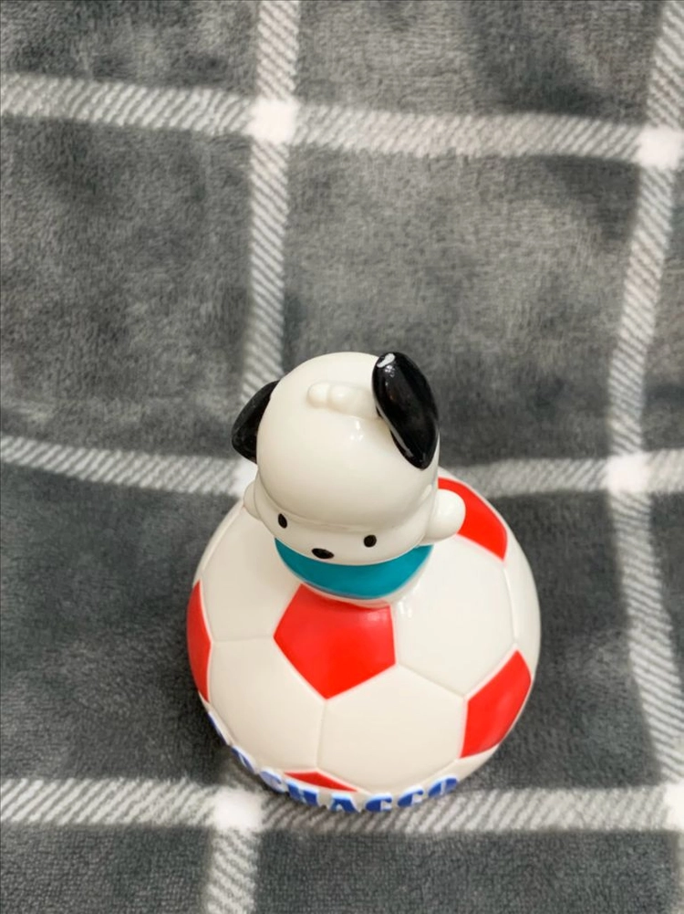산리오 고전 포차코 축구공 저금통 피규어 이미지