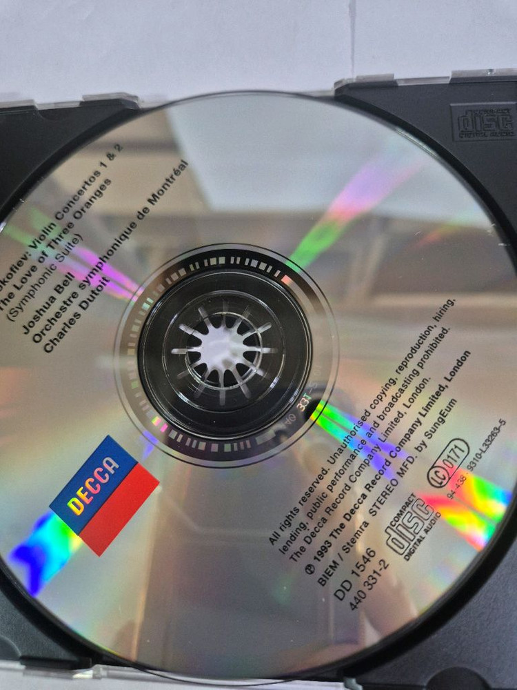 프로코피예프 바이올린 협주곡 1 2 조슈아 벨 뒤투아 몬트리올 DECCA CD 이미지