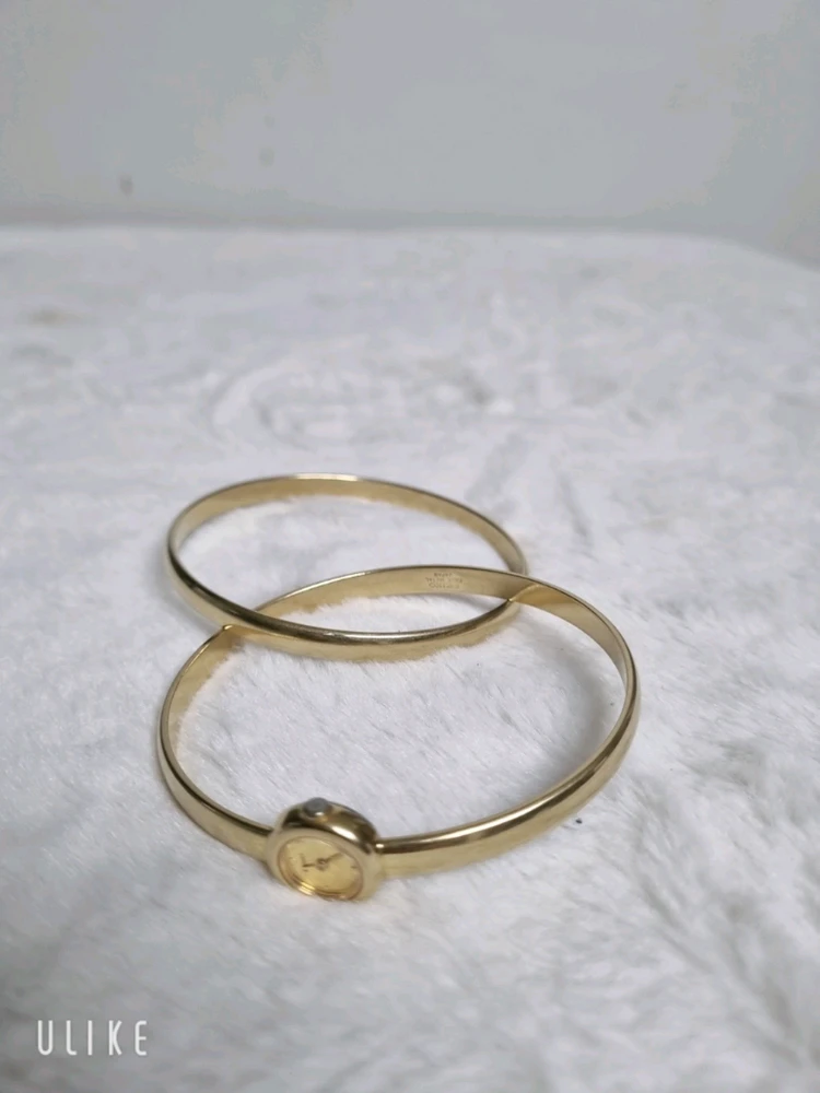 14K 금도금 팔찌 시계 둘레(22cm) 이미지