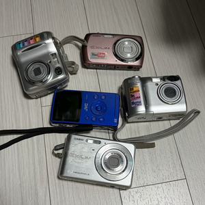 디카 카메라 5대 일괄 (카시오 jvc 니콘) 이미지
