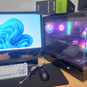라이젠7 7800X3D Rtx5070Ti 게이밍 pc 본체 이미지