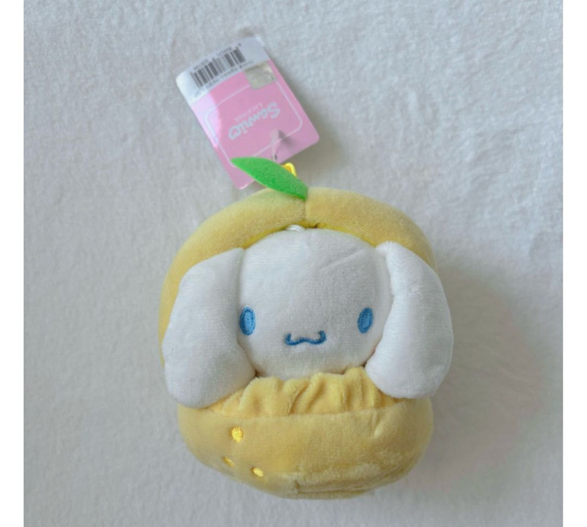 산리오 시나모롤 과일하우스 레몬 키링 인형 이미지