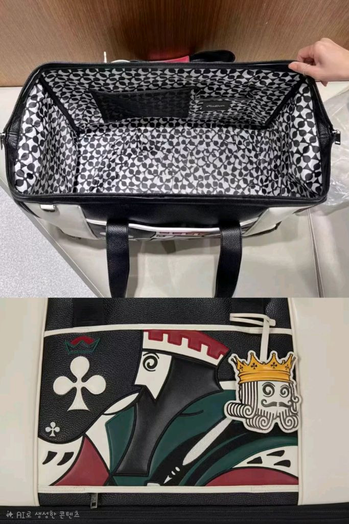 말본 킹 카드 보스턴백 옷 가방 이미지