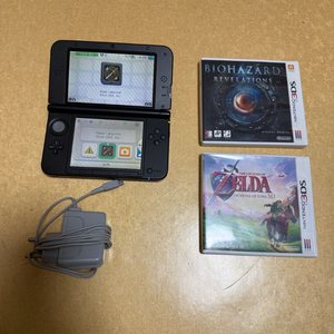 닌텐도 3ds xl 국내정발 + 젤다(한글)+바하(한글) + r4 게임칩 이미지