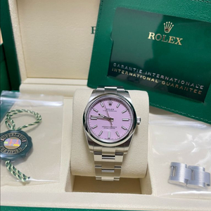 로렉스 124200 오이스터 퍼페츄얼 34mm 캔드핑크 판매 이미지