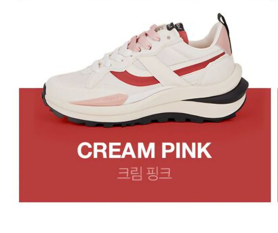 미사용 ASH NEW SPIDER 620 스니커즈 크림 핑크 이미지