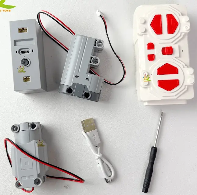 1/14 포르쉐 911 테크닉 블록 자동차 화이트 레드 무선조종 LED 랠리 스포츠카 RC카 1:14 중국레고 호환 이미지