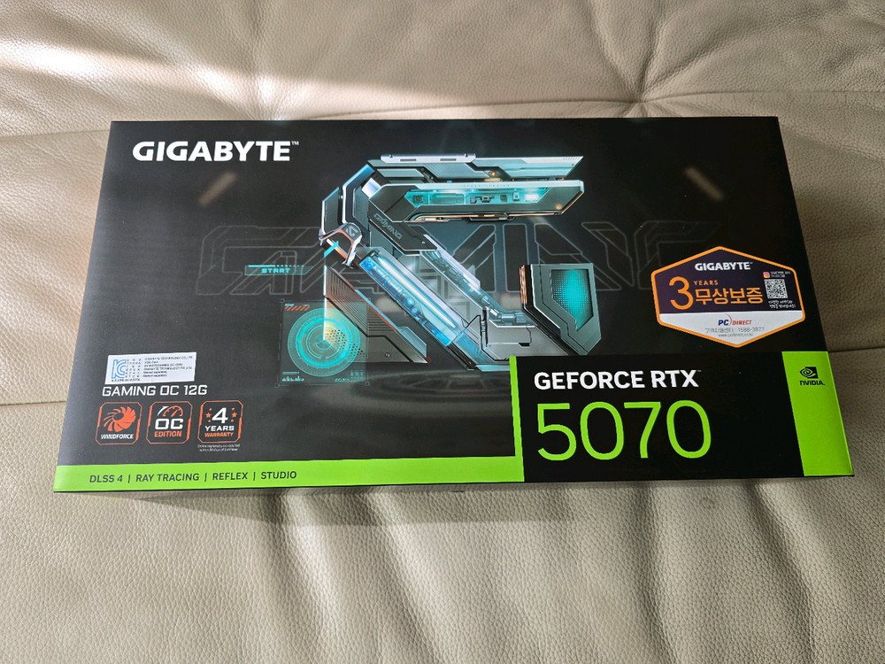 [미개봉/새상품] 기가바이트 중상급기 RTX 5070 GAMING OC 12G 이미지